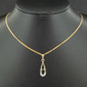 9ct Yellow Gold 18 Inch Sapphire & Diamond Necklace 3g