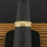 9ct Yellow Gold Patterned Band Ring Size N 2g