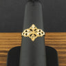 9ct Yellow Gold Celtic Floral Ring Size L 1.3g