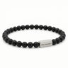 Steel & Barnett Matt Black Onyx Gemstone Beads Bracelet (Size M)