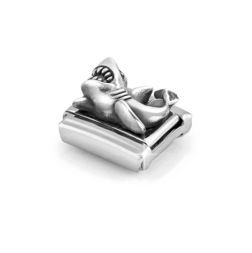 Nomination Shark Sterling Silver and Stainless Steel Composable Charm