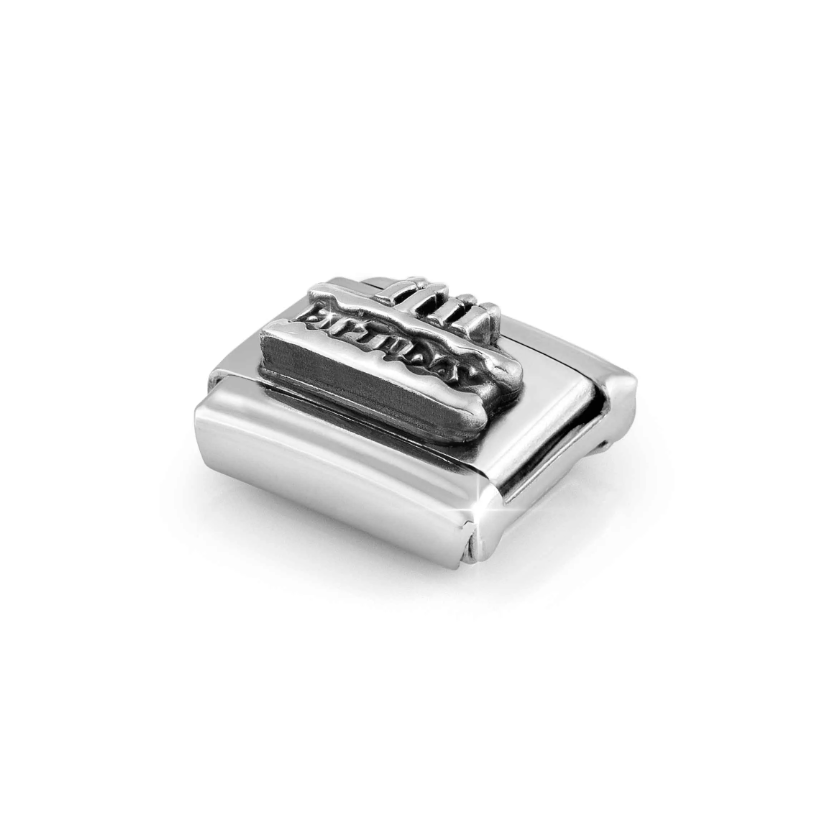 Nomination Birthday Cake Sterling Silver and Stainless Steel Composable Charm