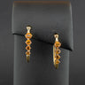 9ct Yellow Gold Citrine Hoop Earrings 2.4g