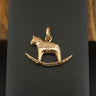 18ct Yellow Gold Rocking Horse Charm 2.8g