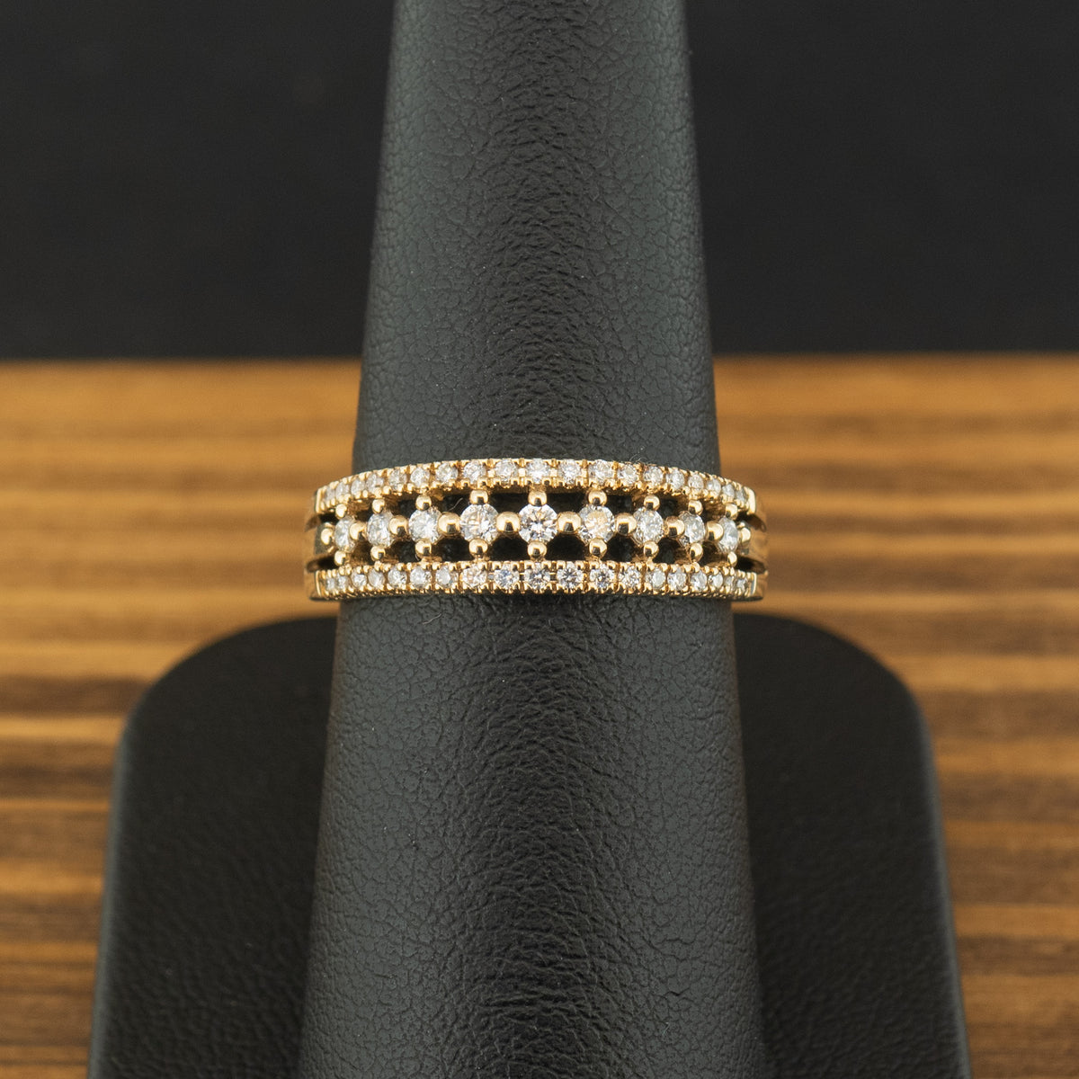 9ct Yellow Gold 0.33ct Diamond Ring Size N 3g