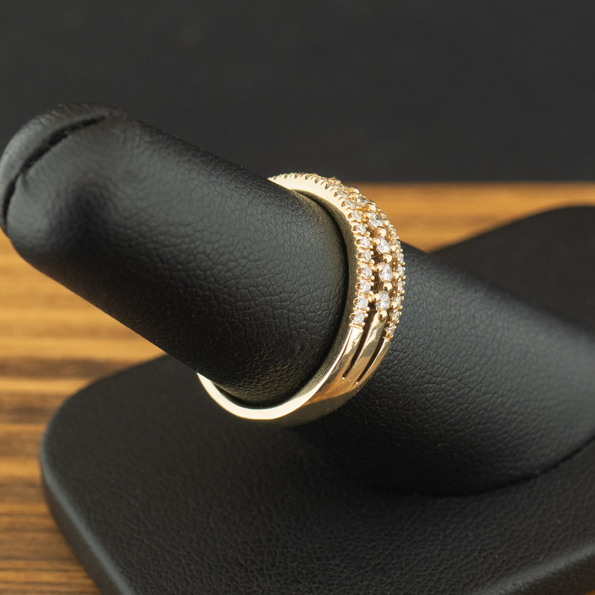 9ct Yellow Gold 0.33ct Diamond Ring Size N 3g