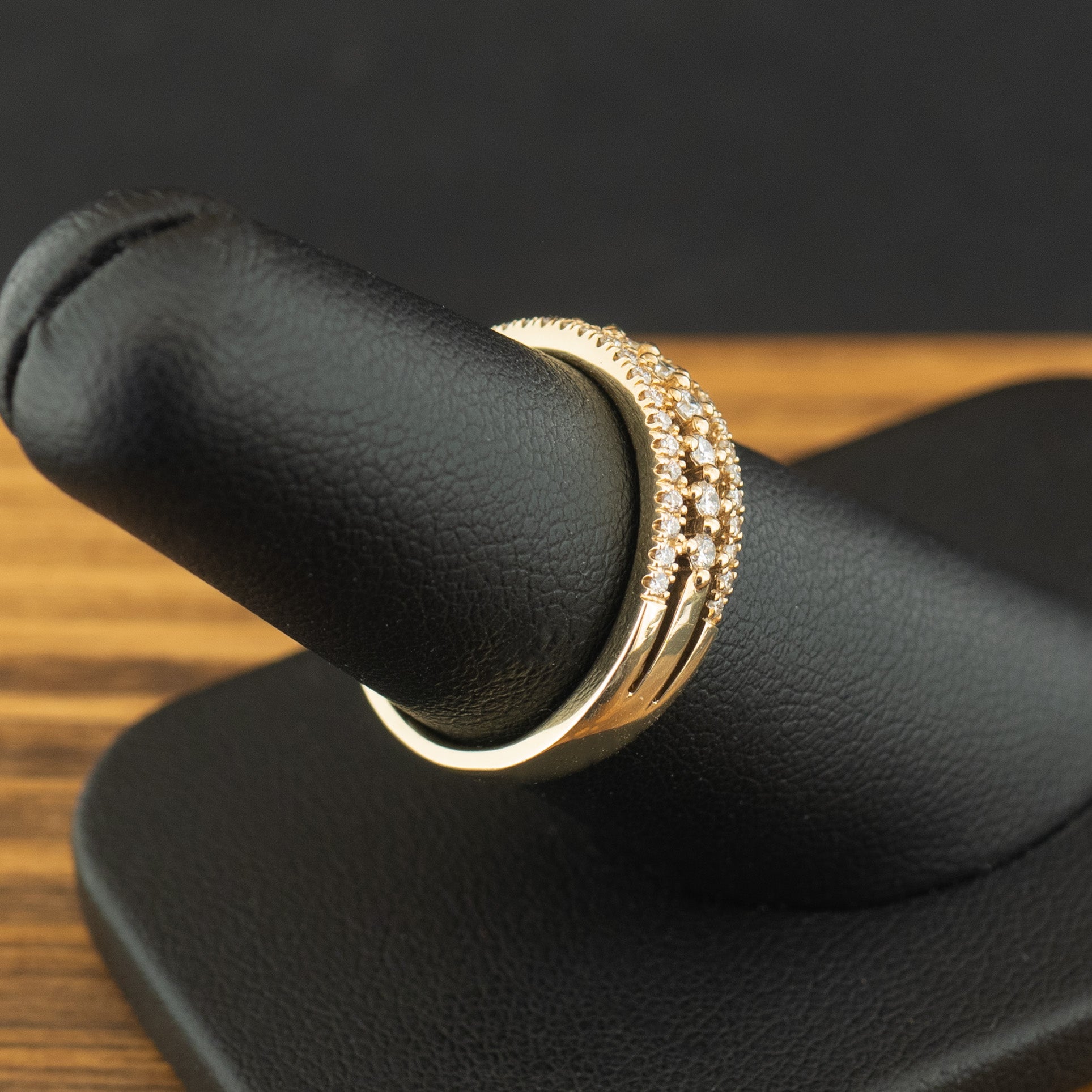 9ct Yellow Gold 0.33ct Diamond Ring Size N 3g