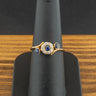 18ct Yellow Gold Antique Sapphire & Diamond Ring Size N 2.5g