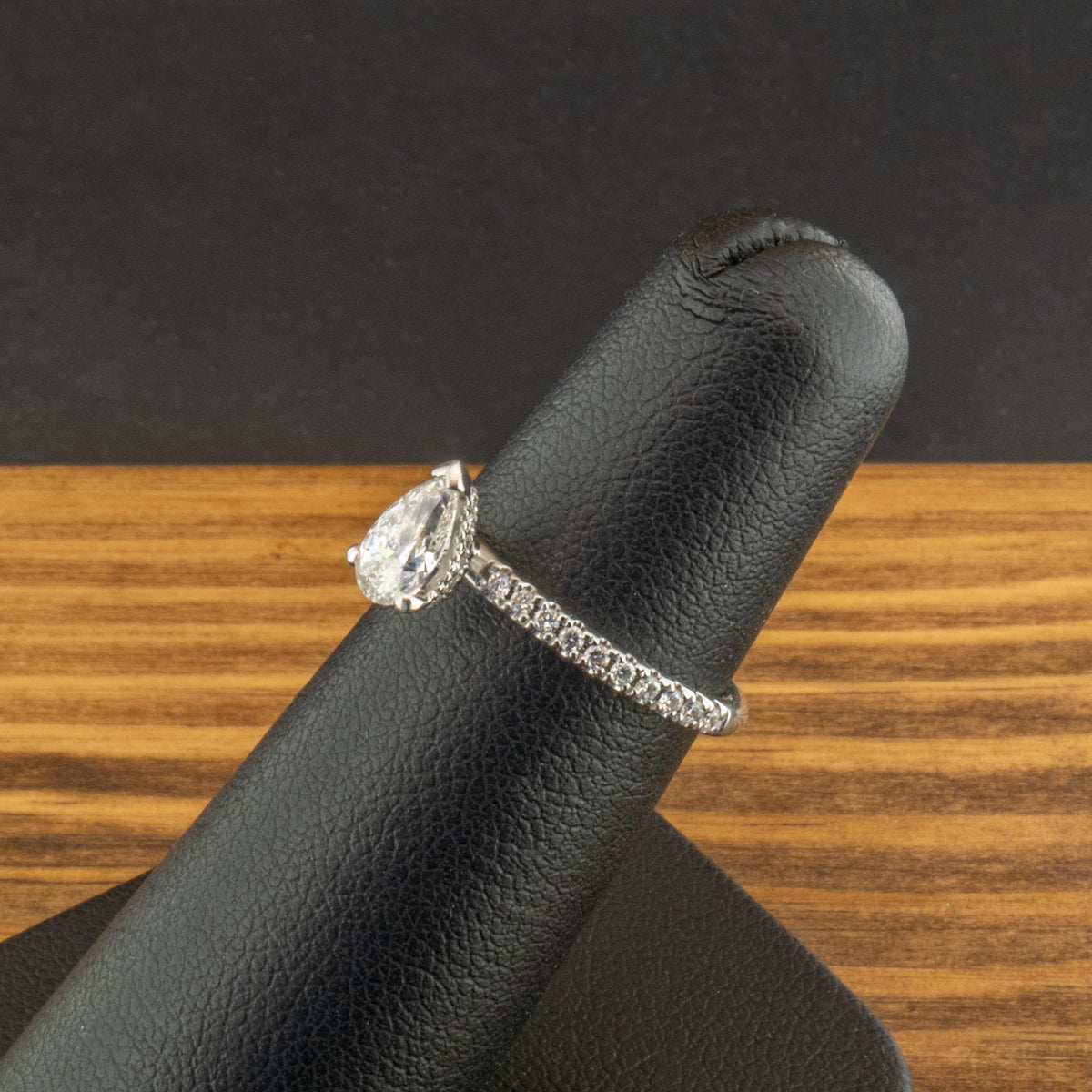 Platinum 0.5ct GIA Certificated Hidden Halo Diamond Ring Size I 2.7g