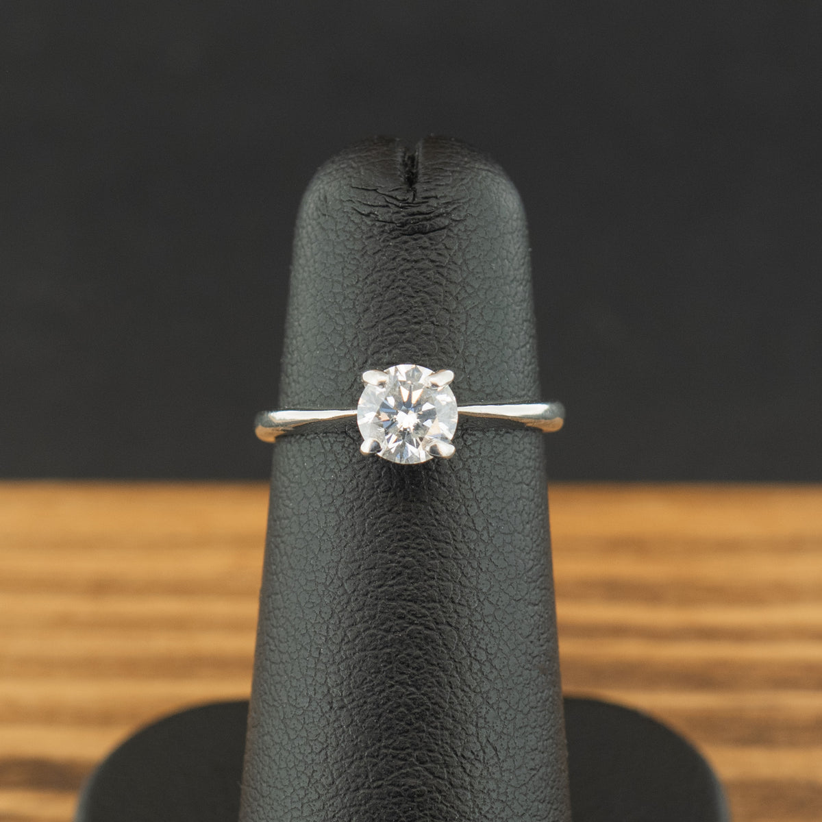Platinum 0.5ct Diamond Solitaire Ring Size G 2.5g