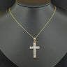 9ct Yellow Gold Cubic Zirconia Cross Pendant 4.1g