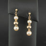 9ct Yellow Gold Pearl Drop Earrings 2.2g