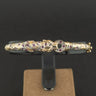 9ct Yellow Gold Leopard Ruby and Diamond Bangle 10.6g