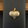 9ct Yellow Gold Patterned Heart Pendant 1.3g