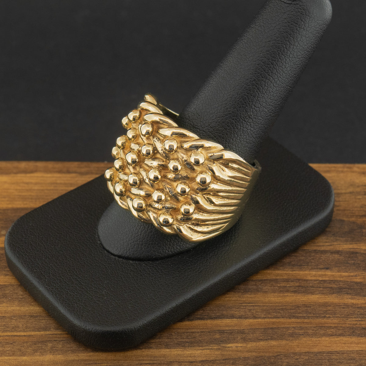 9ct Yellow Gold 5 Row Keeper Ring Size Z+2.5 33.4g