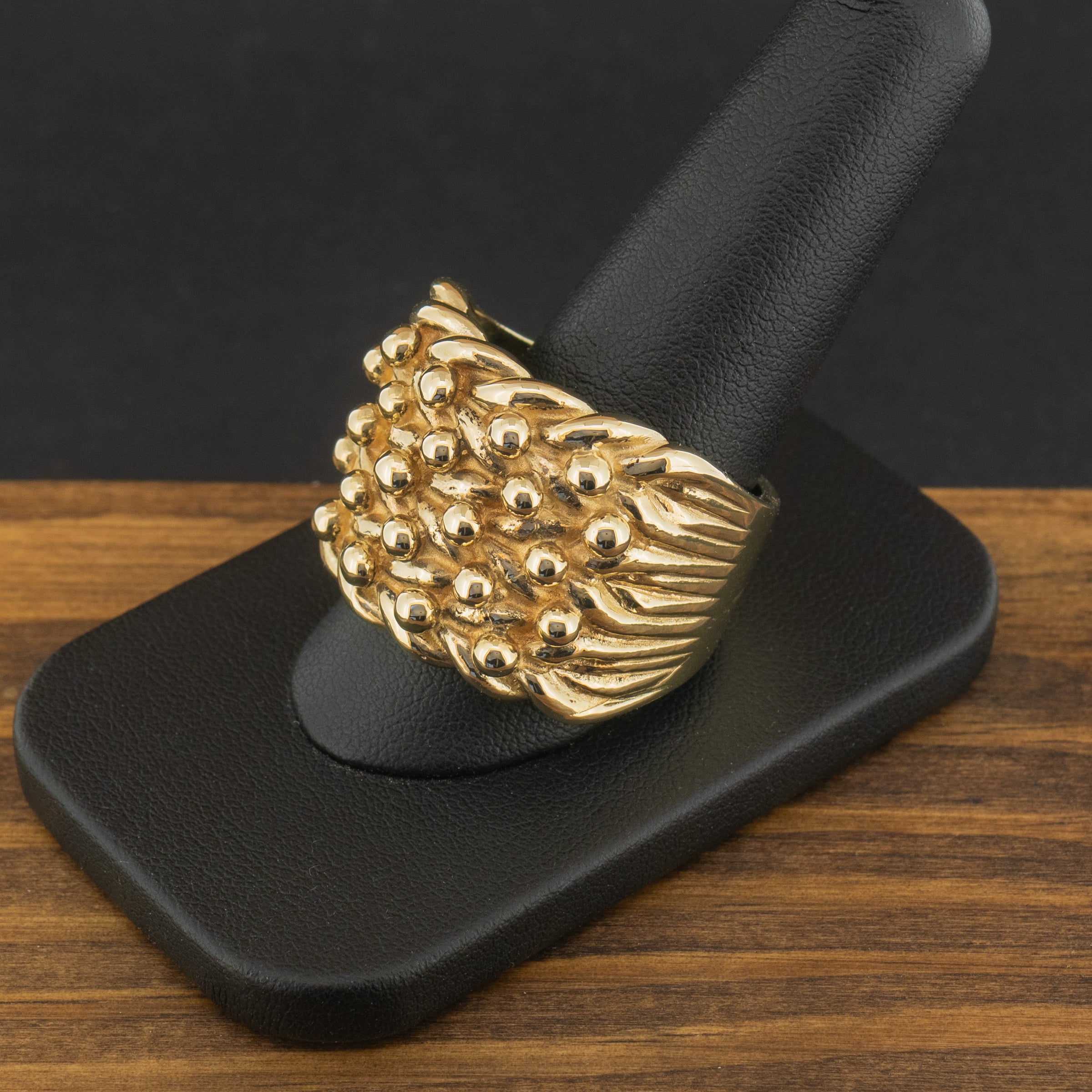 9ct Yellow Gold 5 Row Keeper Ring Size Z+2.5 33.4g