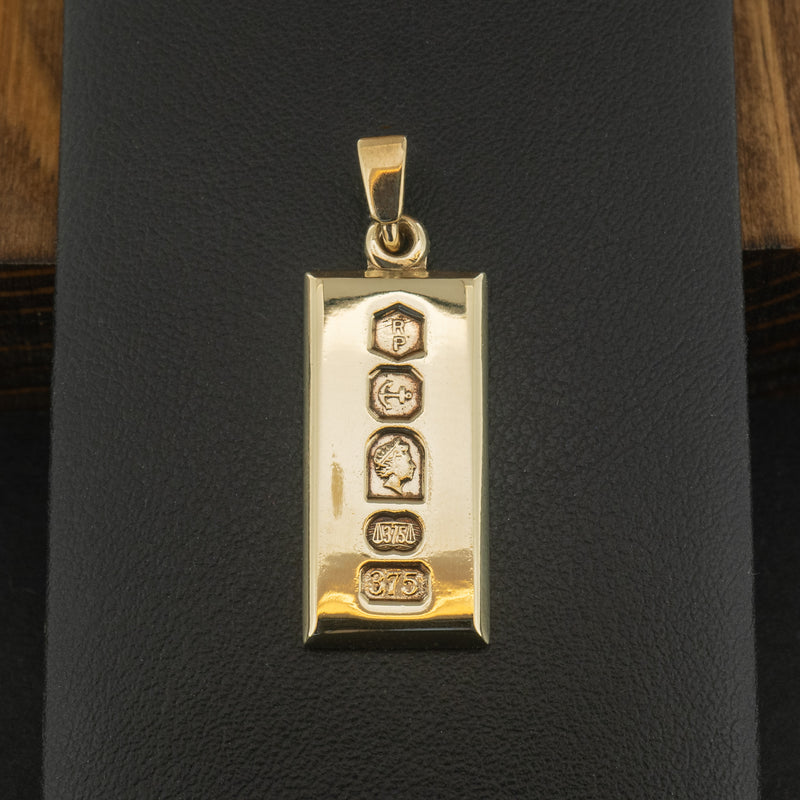 9ct Yellow Gold Ingot Pendant 7.8g