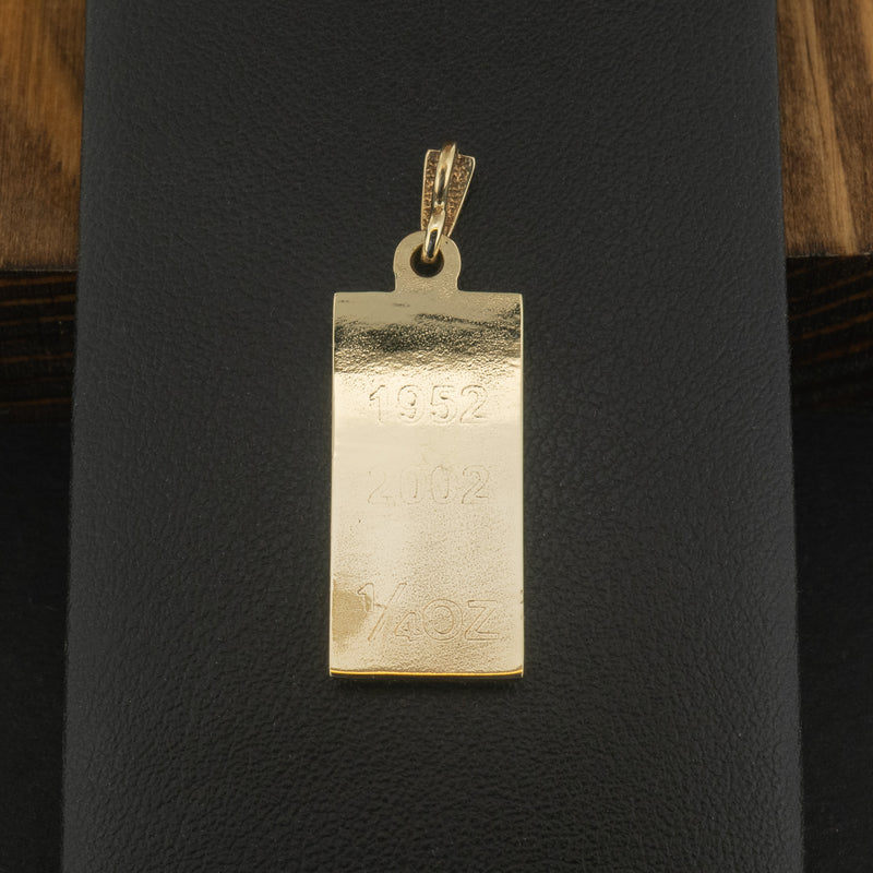 9ct Yellow Gold Ingot Pendant 7.8g