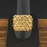 9ct Yellow Gold 5 Row Keeper Ring Size W 9.9g