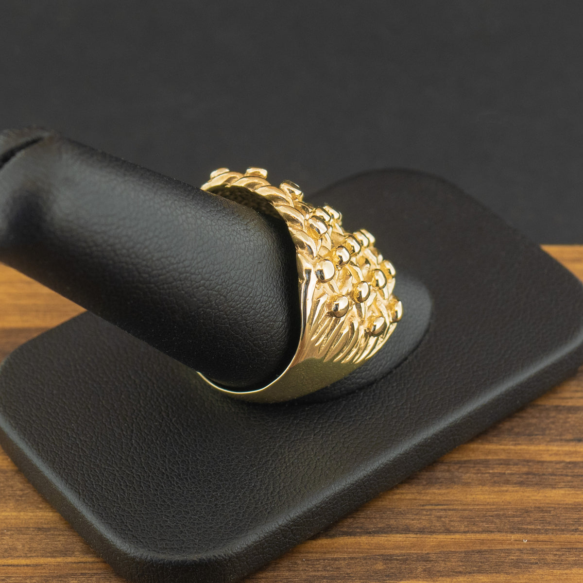9ct Yellow Gold 5 Row Keeper Ring Size W 9.9g