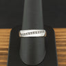 18ct White Gold 0.19ct Diamond Band Ring Size R 6.2g