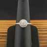 9ct White Gold 0.33ct Diamond Double Halo Ring Size N 2.2g