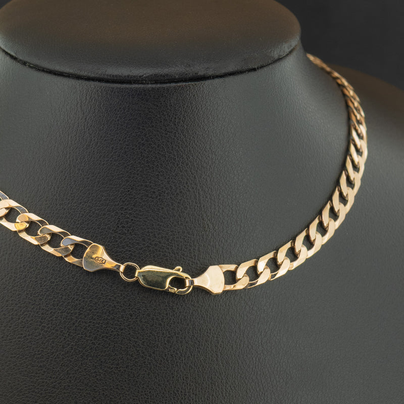 9ct Yellow Gold 24 Inch Curb Chain Necklace 18.3g