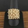 9ct Yellow Gold Five Row Keeper Ring Size S 1/2 16.1g