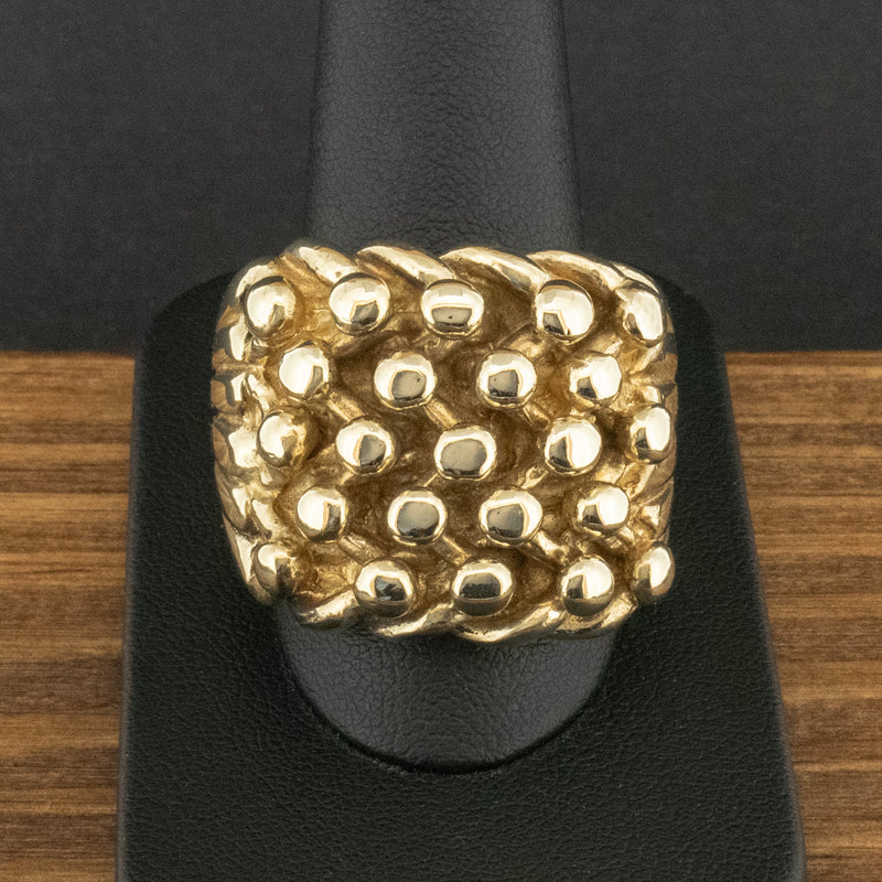 9ct Yellow Gold Five Row Keeper Ring Size Z 1/2 39g