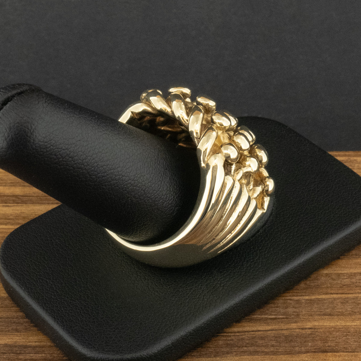 9ct Yellow Gold Five Row Keeper Ring Size Z 1/2 39g