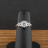 9ct White Gold 1.2ct Moissanite Cluster Ring Size H 2g