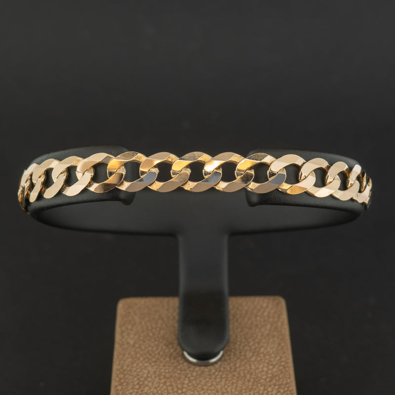 9ct Yellow Gold 8 Inch Curb Chain Bracelet 10.1g