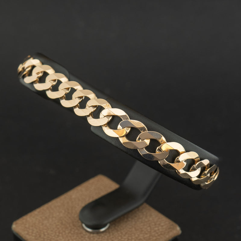9ct Yellow Gold 8 Inch Curb Chain Bracelet 10.1g