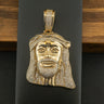 9ct Yellow Gold CZ Jesus Pendant 14.4g