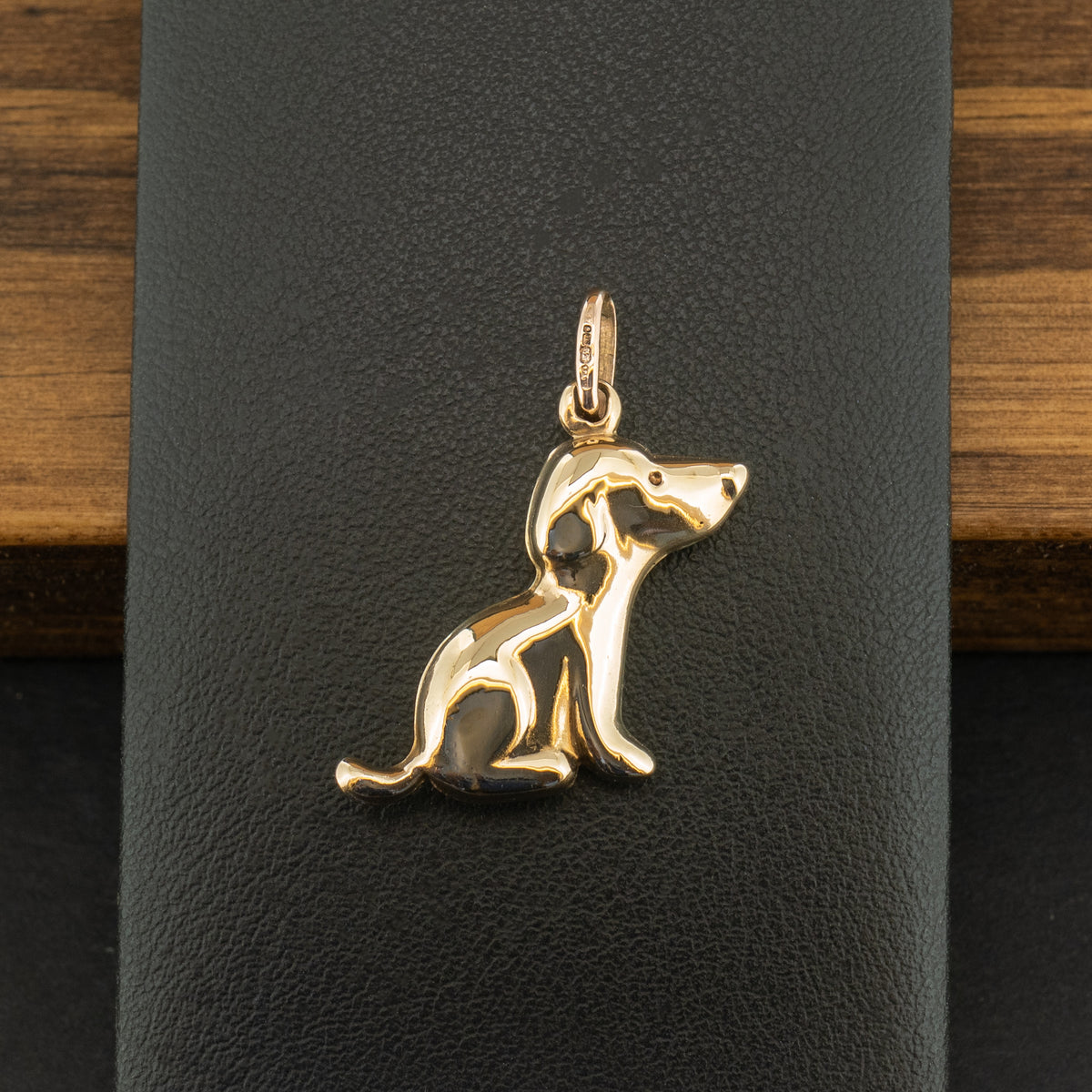 9ct Yellow Gold Dog Charm 1g