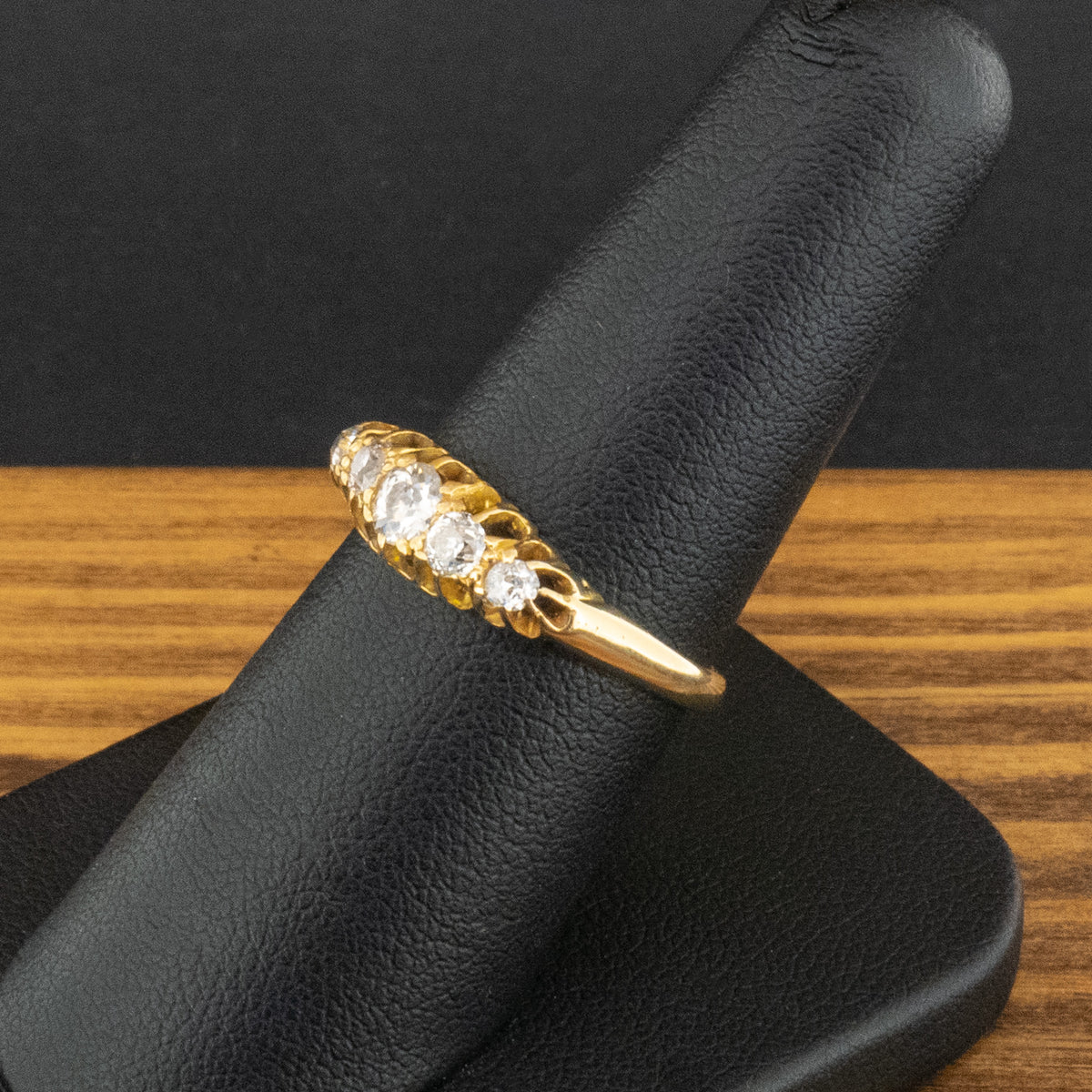 18ct Yellow Gold Old Cut Diamond Ring Size O 3.1g