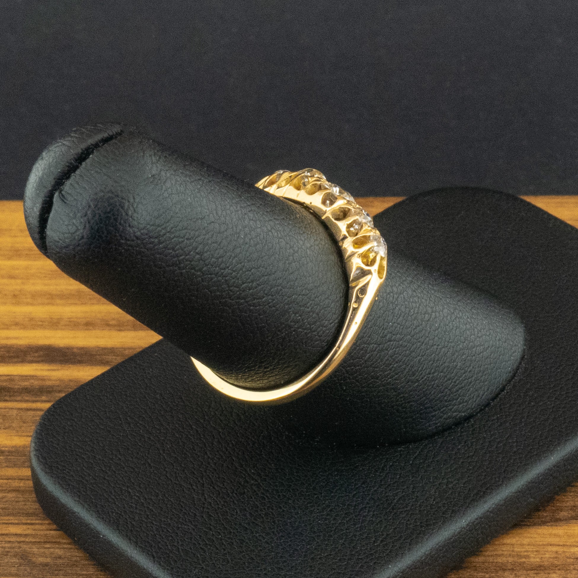 18ct Yellow Gold Old Cut Diamond Ring Size O 3.1g