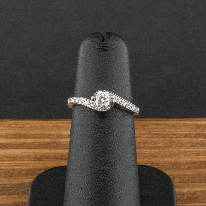 18ct White Gold 0.25ct Diamond Ring Size I 2g
