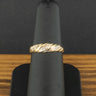 9ct Yellow Gold Diamond Chip Ring Size L 1/2 1.5g