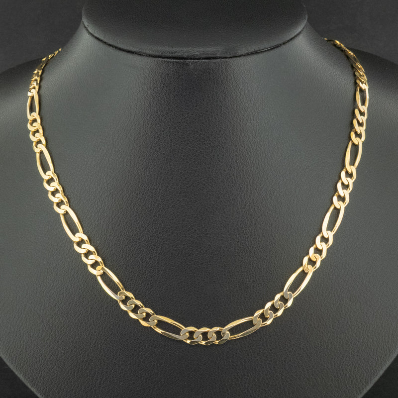 9ct Yellow Gold 18 Inch Figaro Chain Necklace 11g