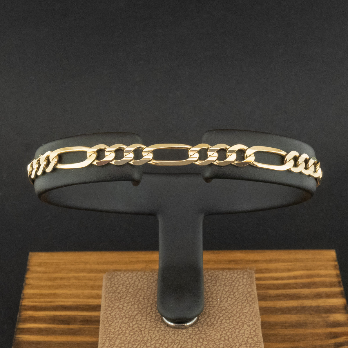 9ct Yellow Gold 7.5 Inch Figaro Chain Bracelet 5.3g