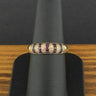 9ct Yellow Gold Ruby & Diamond Ring Size N 1/2 3g