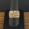 9ct Yellow Gold Five Row Keeper Ring Size S 6.2g