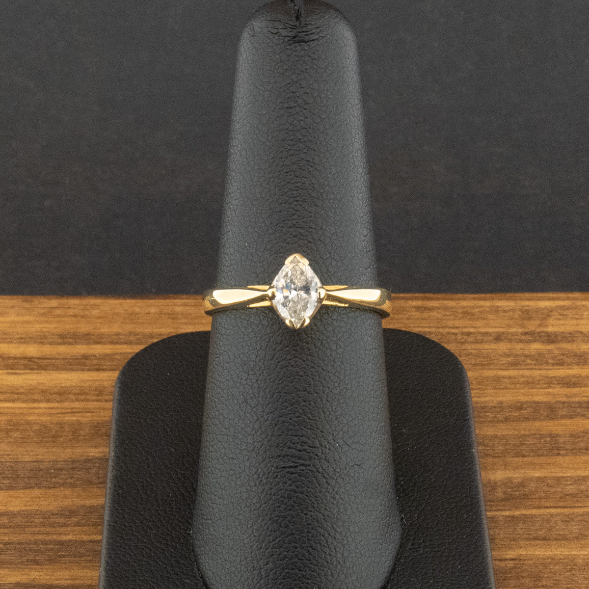 18ct Yellow Gold 0.5ct Solitaire Diamond Ring Size N 3g