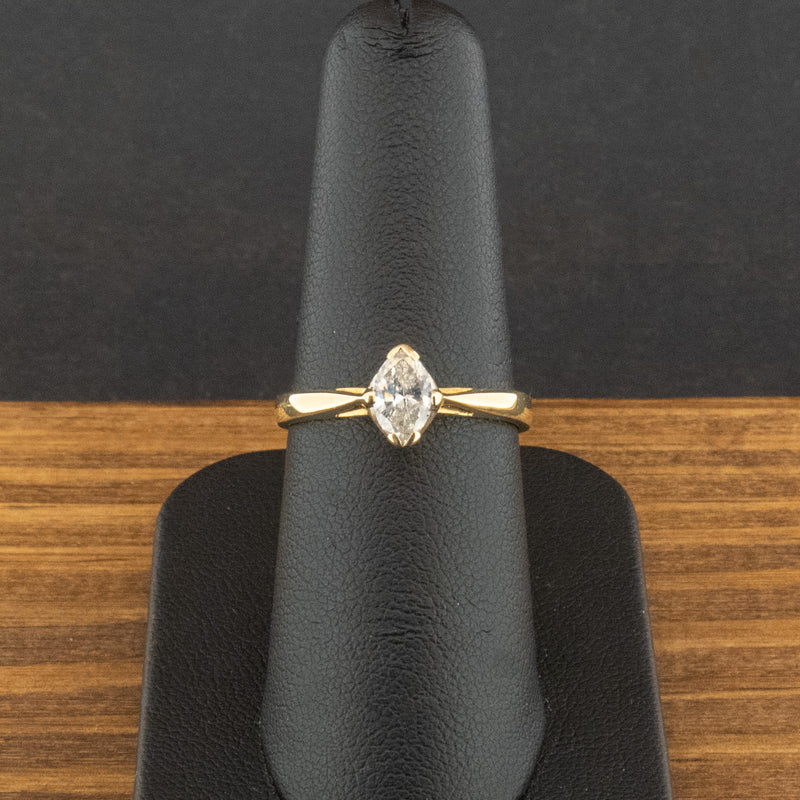 18ct Yellow Gold 0.5ct Solitaire Diamond Ring Size N 3g