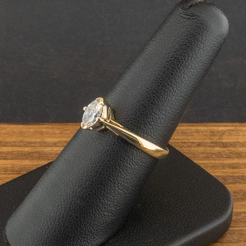 18ct Yellow Gold 0.5ct Solitaire Diamond Ring Size N 3g