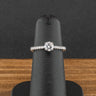 9ct White Gold 0.5ct Lab Diamond Ring Size H 1.5g