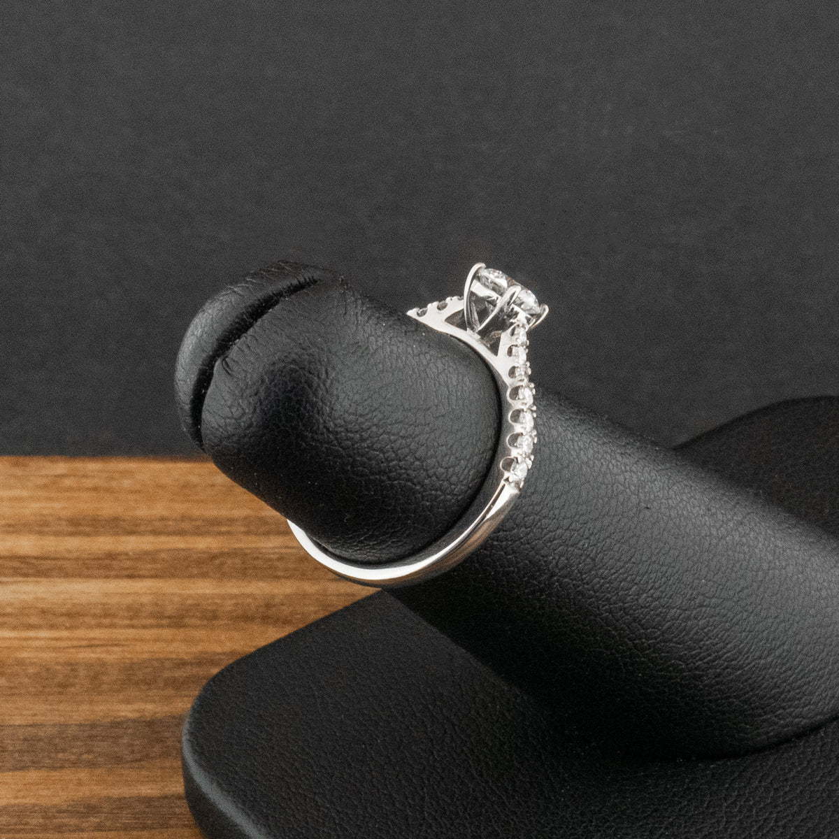 9ct White Gold 0.5ct Lab Diamond Ring Size H 1.5g