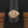 9ct Yellow Gold Diamond Signet Ring Size X 4.7g