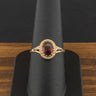 9ct Yellow Gold Garnet Ring Size P 1.6g